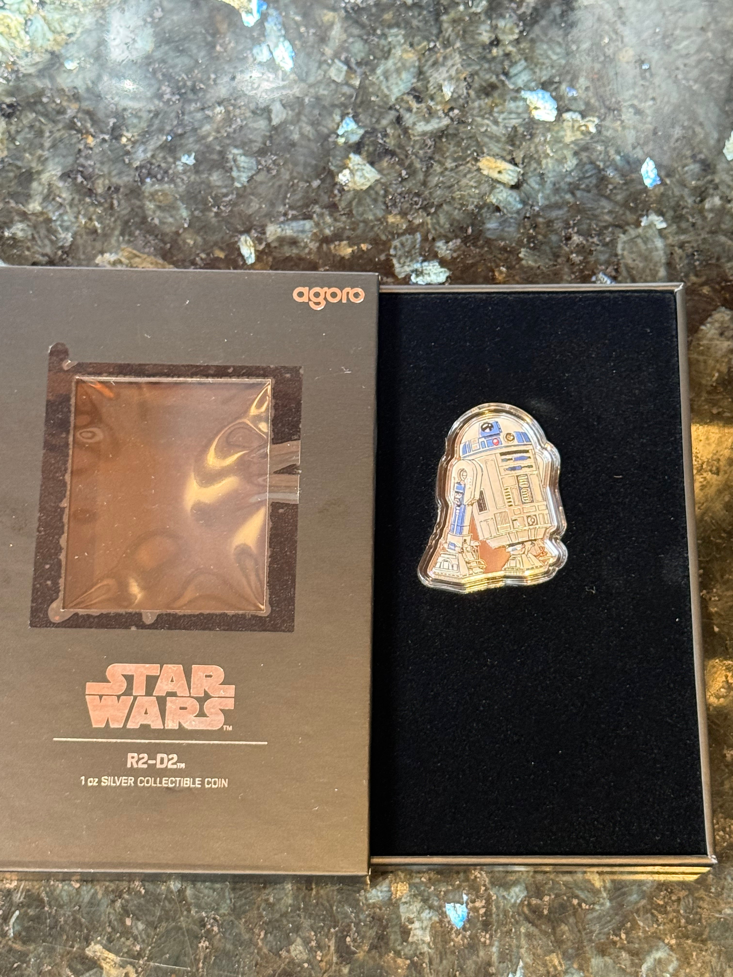 Brand New Agoro Niue Star Wars R2-D2 1oz .999 Fine Silver Coin