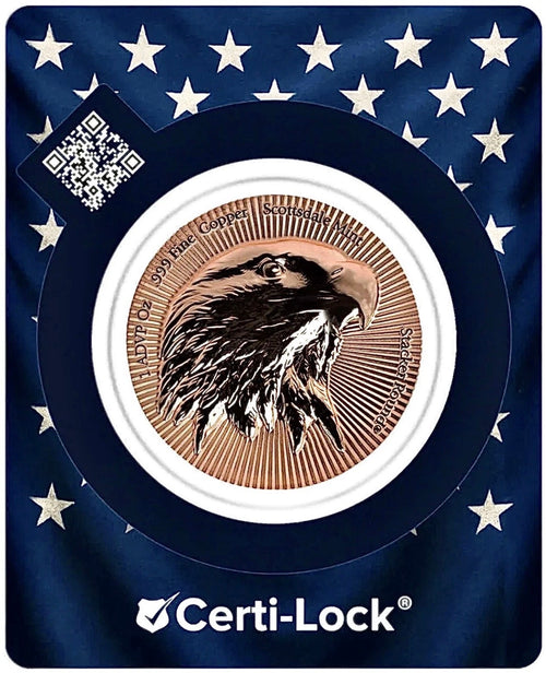 1 oz. Scottsdale Eagle Stacker Proof Round .999 Fine Copper Sealed Assay TEP